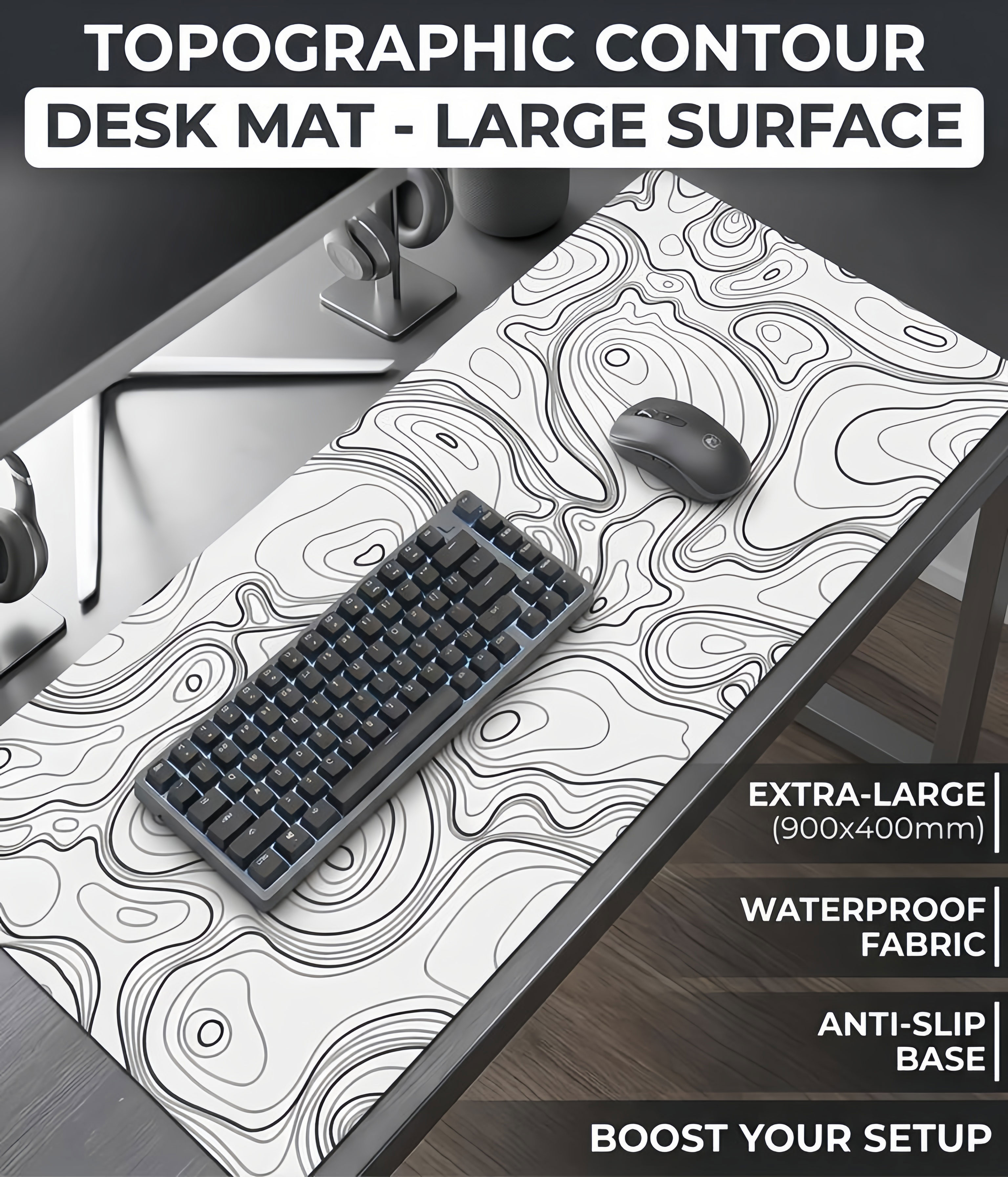 Tech Desktop Accessories - Strata Liquid Gaming Mouse Pad XXL