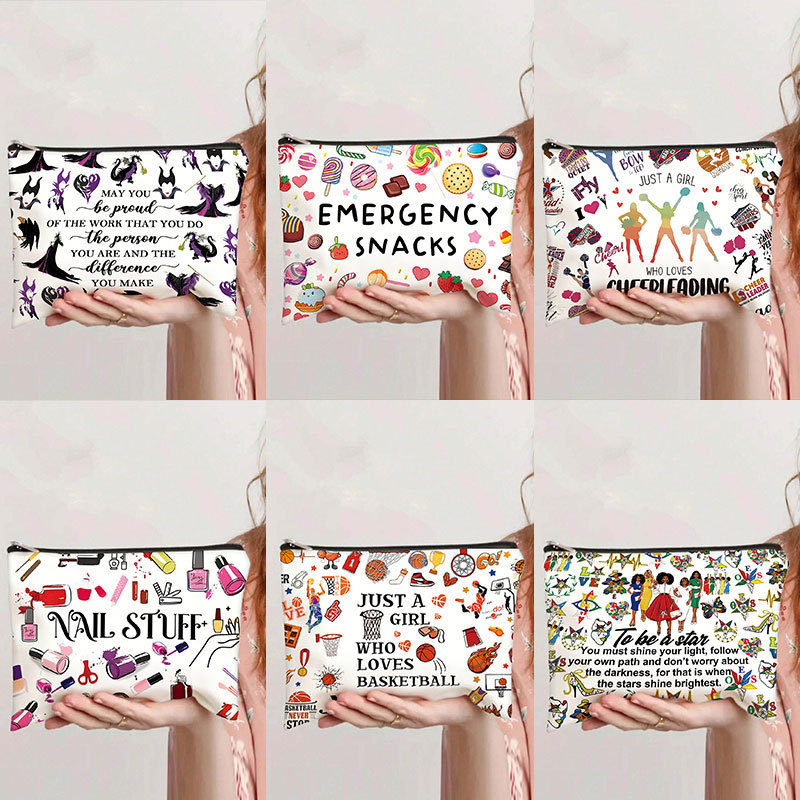 1 PC Women Printed Canvas Make - Tech Accessories Travel Case 评论和价格