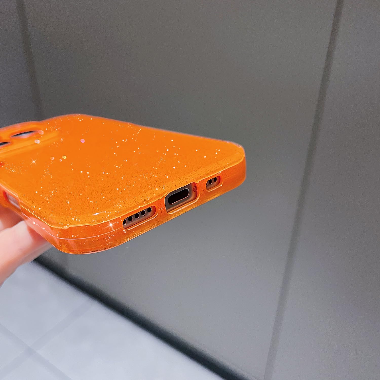 Desert Orange Cute Glitter Cas - Tech Accessories Iphone 评论和价格