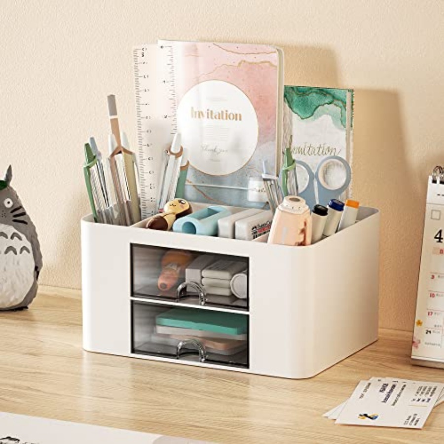 Pen Organizer with 2 Drawer, M - Tech Desktop Accessories 评论和价格