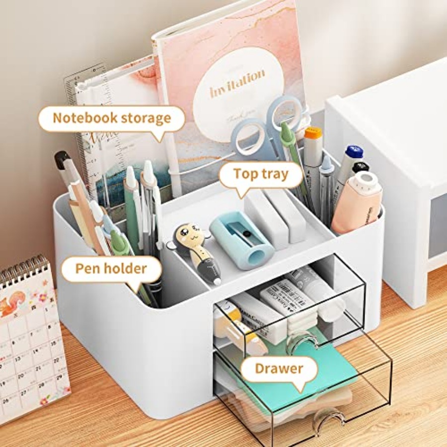 Pen Organizer with 2 Drawer, M - Tech Desktop Accessories 评论和价格