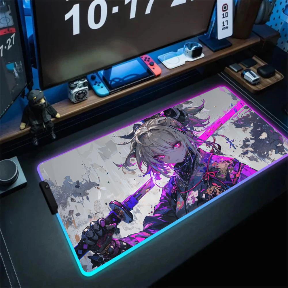 Japan Samurai Girl Mouse Pad L - Tech Desktop Accessories 评论和价格