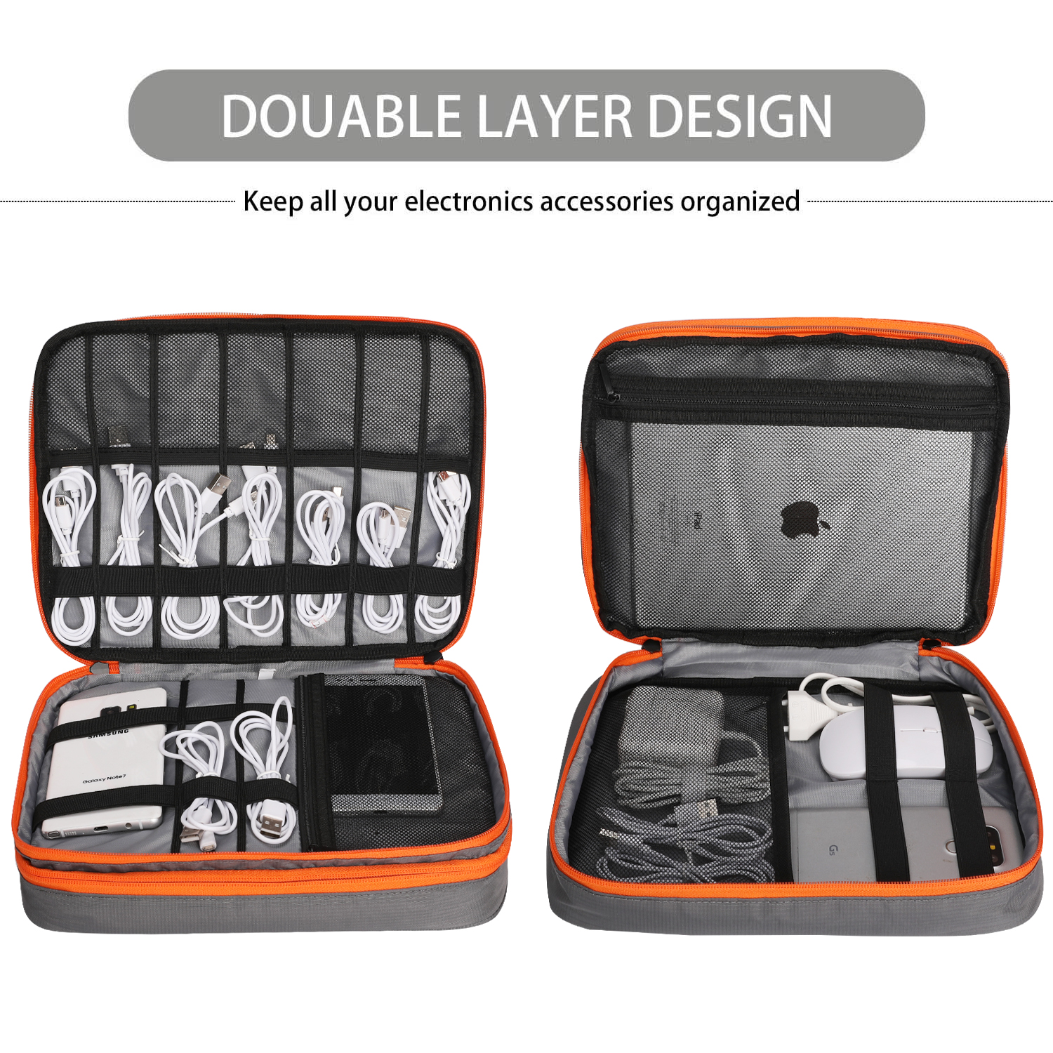 Double Layers Large Capacity T - Tech Accessories Case 评论和价格